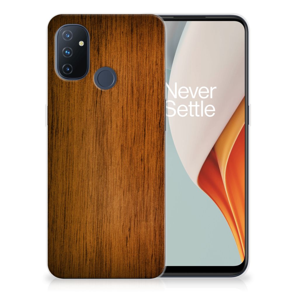 OnePlus Nord N100 Bumper Hoesje Donker Hout B2C Telecom