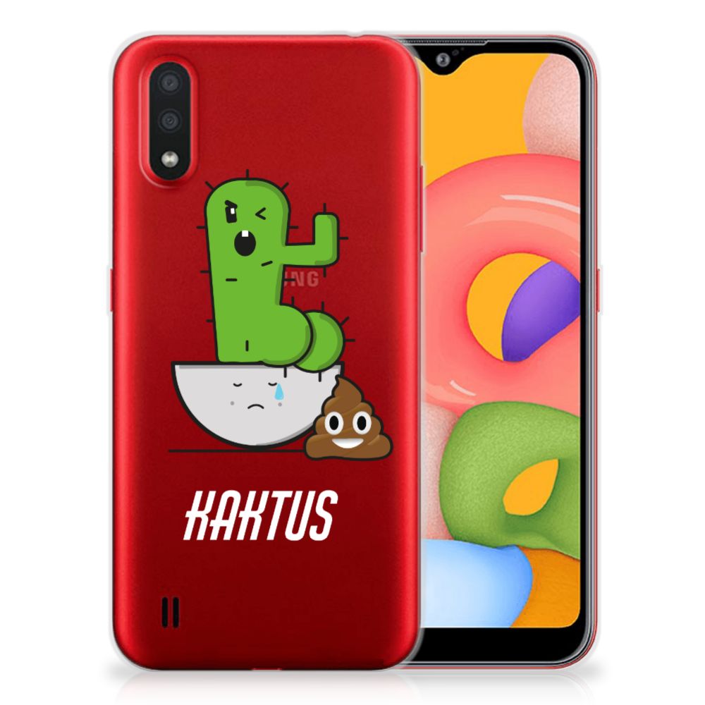 Samsung Galaxy A01 Telefoonhoesje met Naam Cactus Poo
