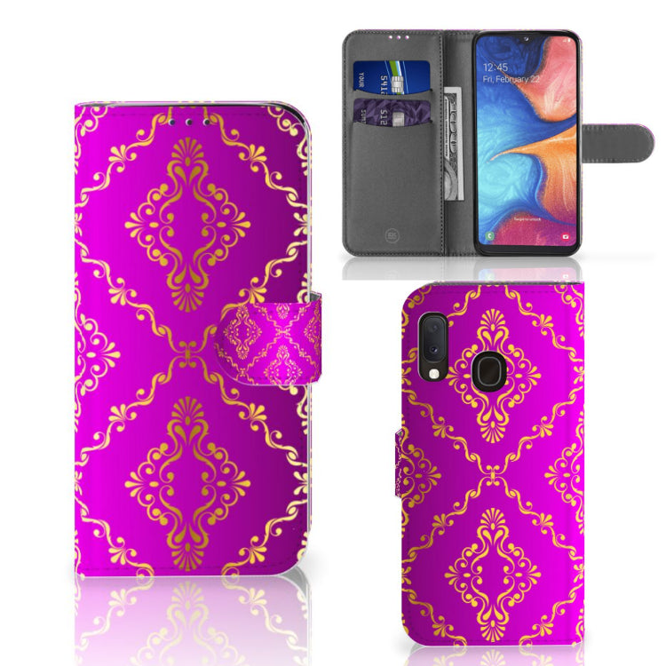 Wallet Case Samsung Galaxy A20e Barok Roze