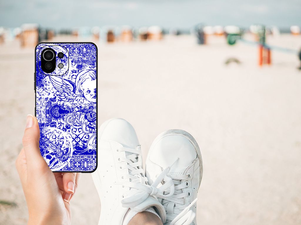 Telefoonhoesje Xiaomi 11 Lite 5G NE | Mi 11 Lite Angel Skull Blauw B2C Telecom