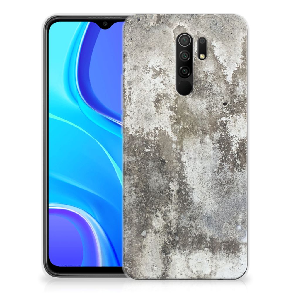 Xiaomi Redmi 9 TPU Siliconen Hoesje Beton Print B2C Telecom