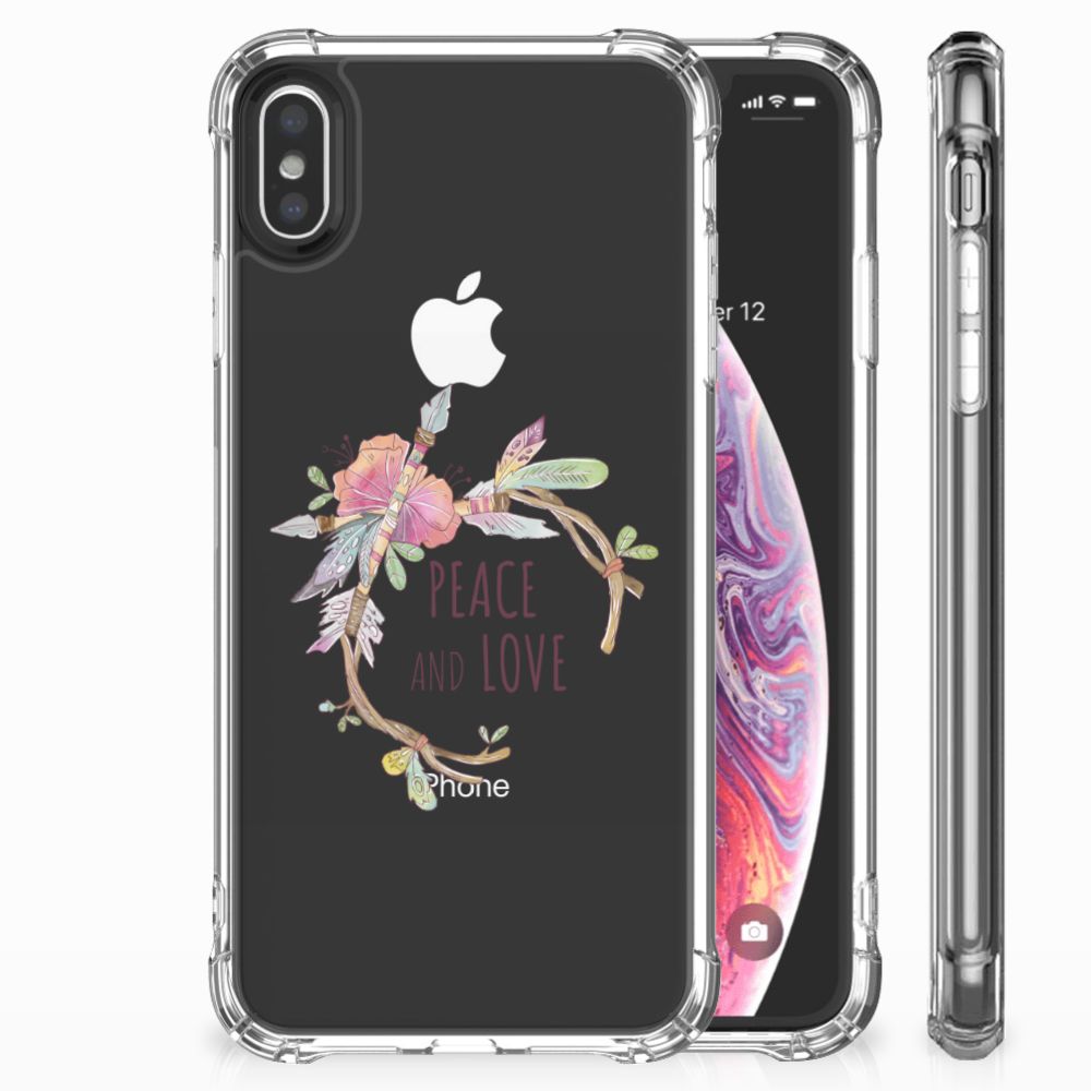 Apple iPhone Xs Max Stevig Bumper Hoesje Boho Text