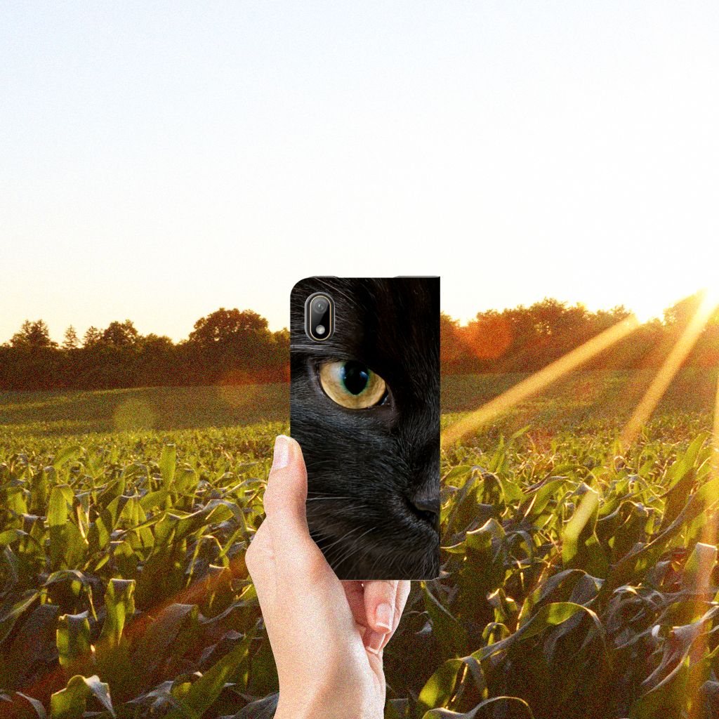 Huawei Y5 (2019) Hoesje maken Zwarte Kat - B2C Telecom