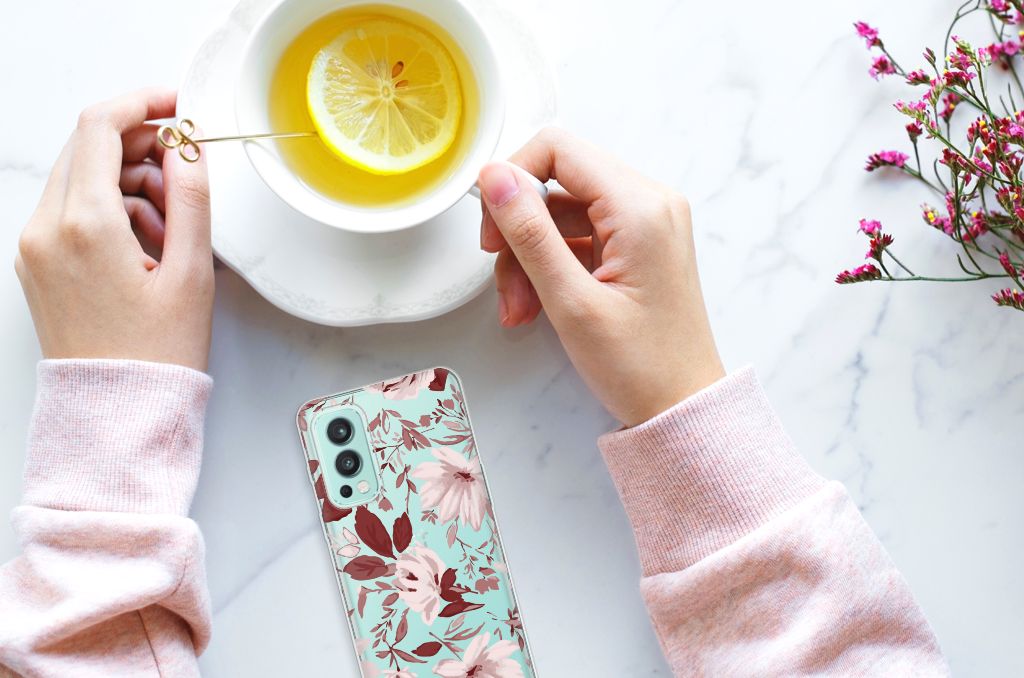 Hoesje maken OnePlus Nord 2 5G Watercolor Flowers B2C Telecom