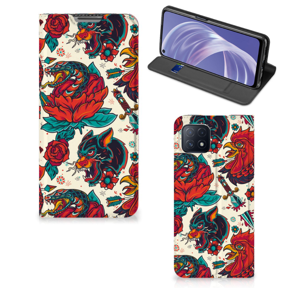 Stand Case voor OPPO A73 5G Old Skool - B2C Telecom