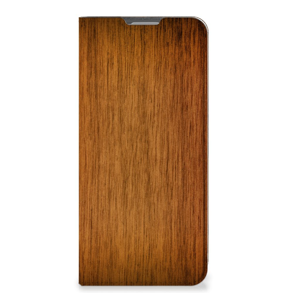 OPPO Reno8 Lite Book Wallet Case Donker Hout - B2C Telecom