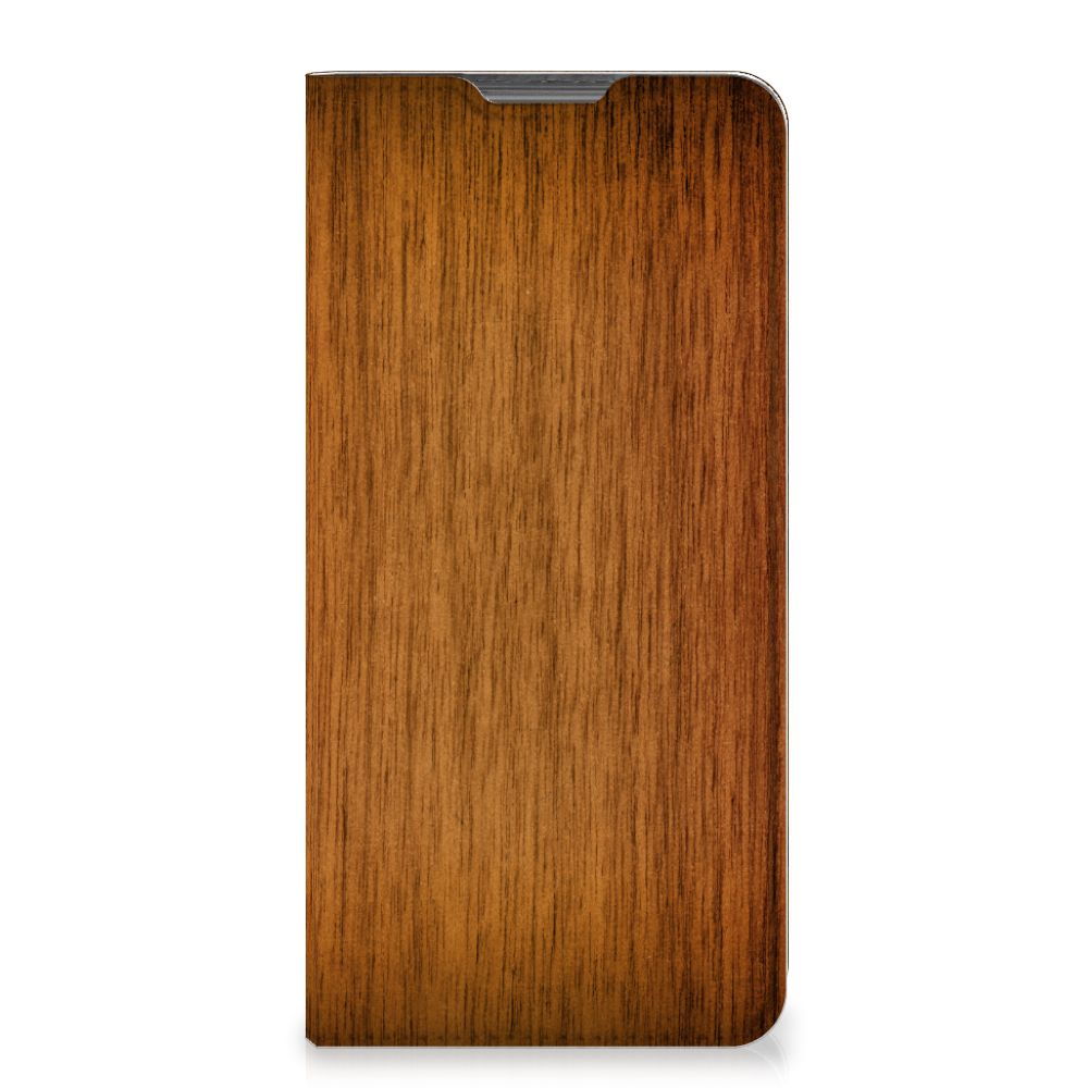 Motorola Moto G52 | Moto G82 Book Wallet Case Donker Hout - B2C Telecom