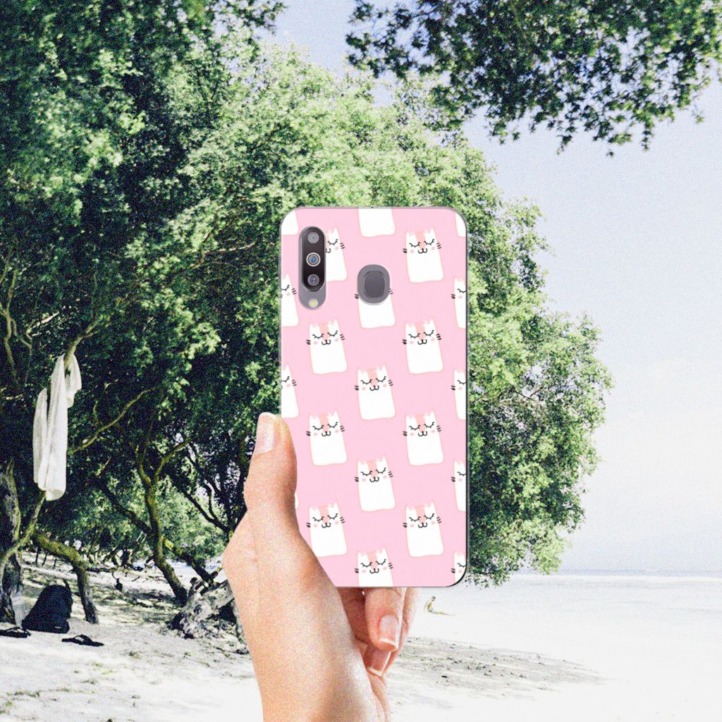 Samsung Galaxy M30 TPU Hoesje Sleeping Cats