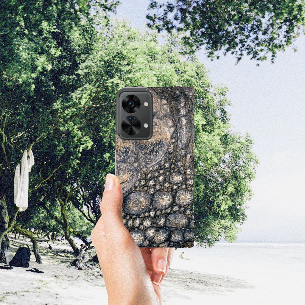 OnePlus Nord 2T Hoesje maken Krokodillenprint - B2C Telecom