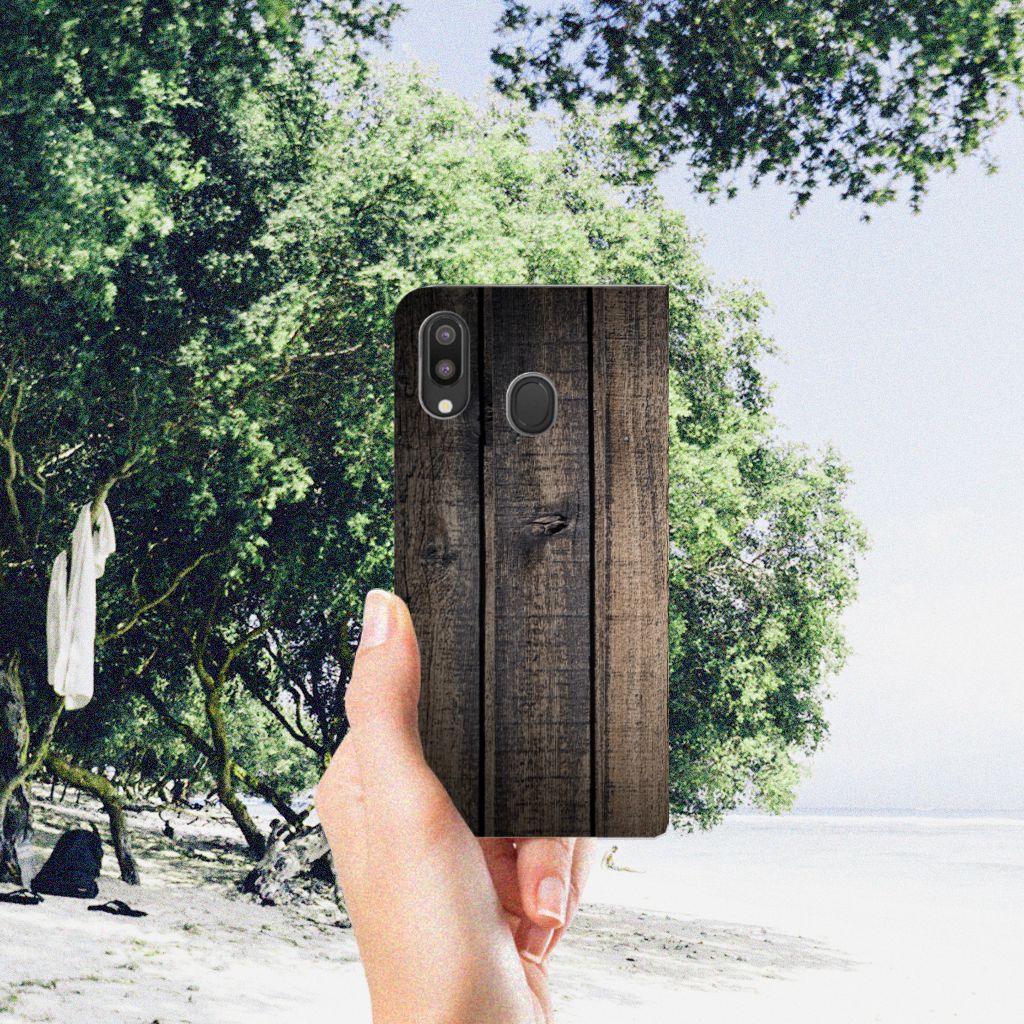 Samsung Galaxy M20 Book Wallet Case Steigerhout