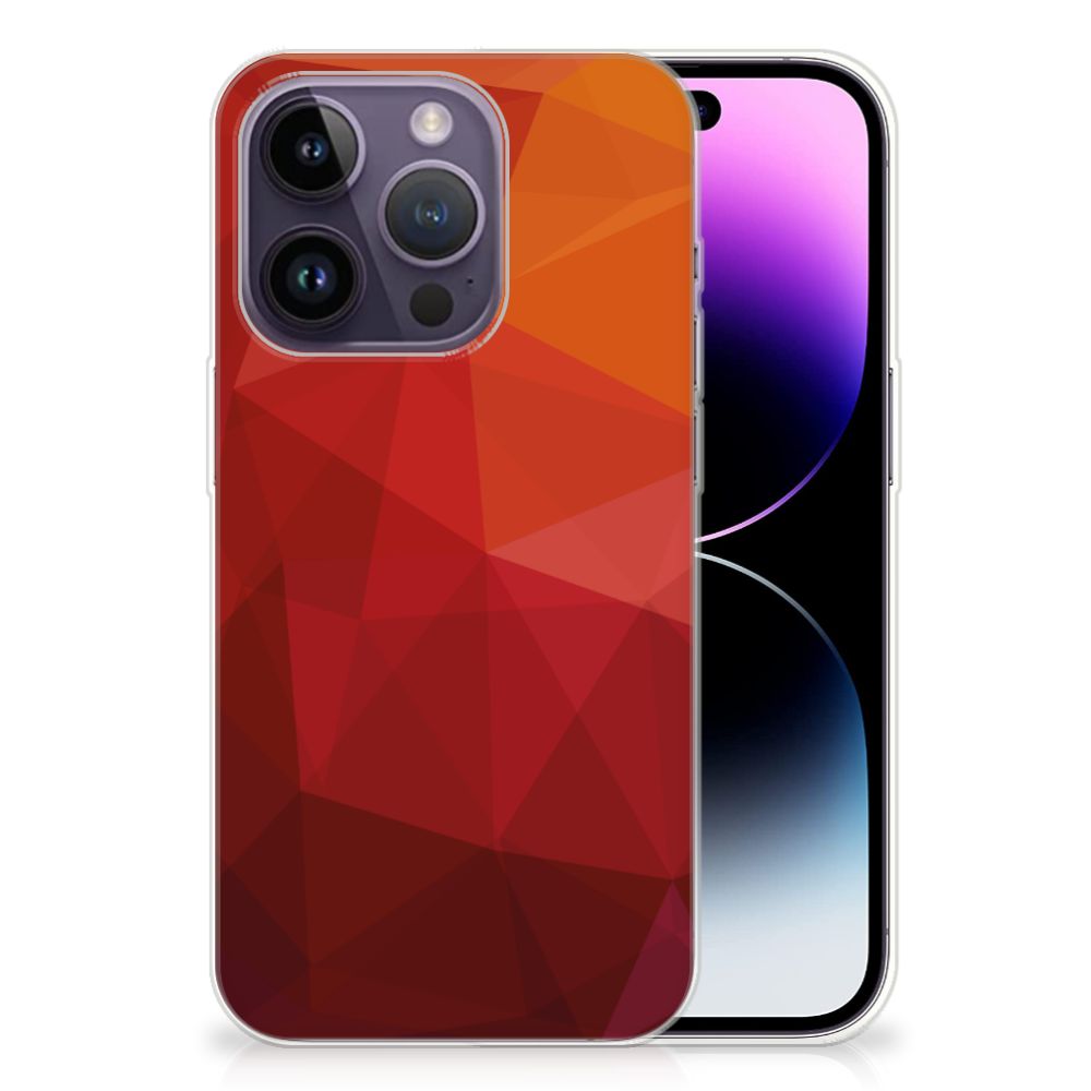 TPU Hoesje voor Apple iPhone 14 Pro Polygon Red B2C Telecom