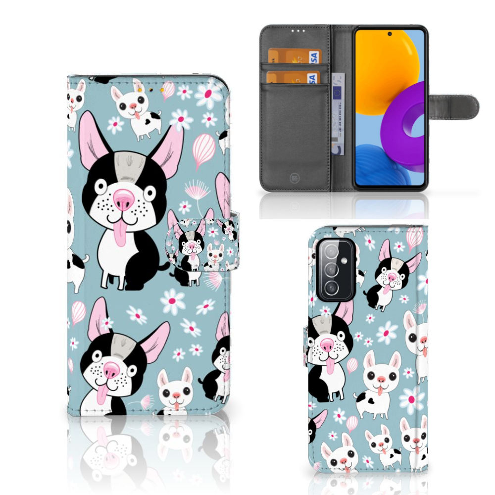 Samsung Galaxy M52 Telefoonhoesje met Pasjes Hondjes