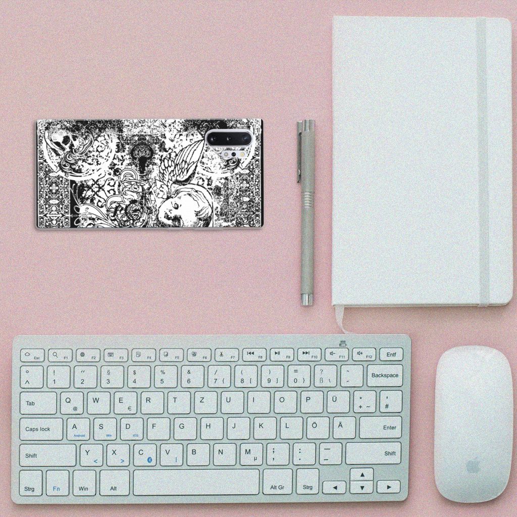 Silicone Back Case Samsung Galaxy Note 10 Plus Skulls Angel