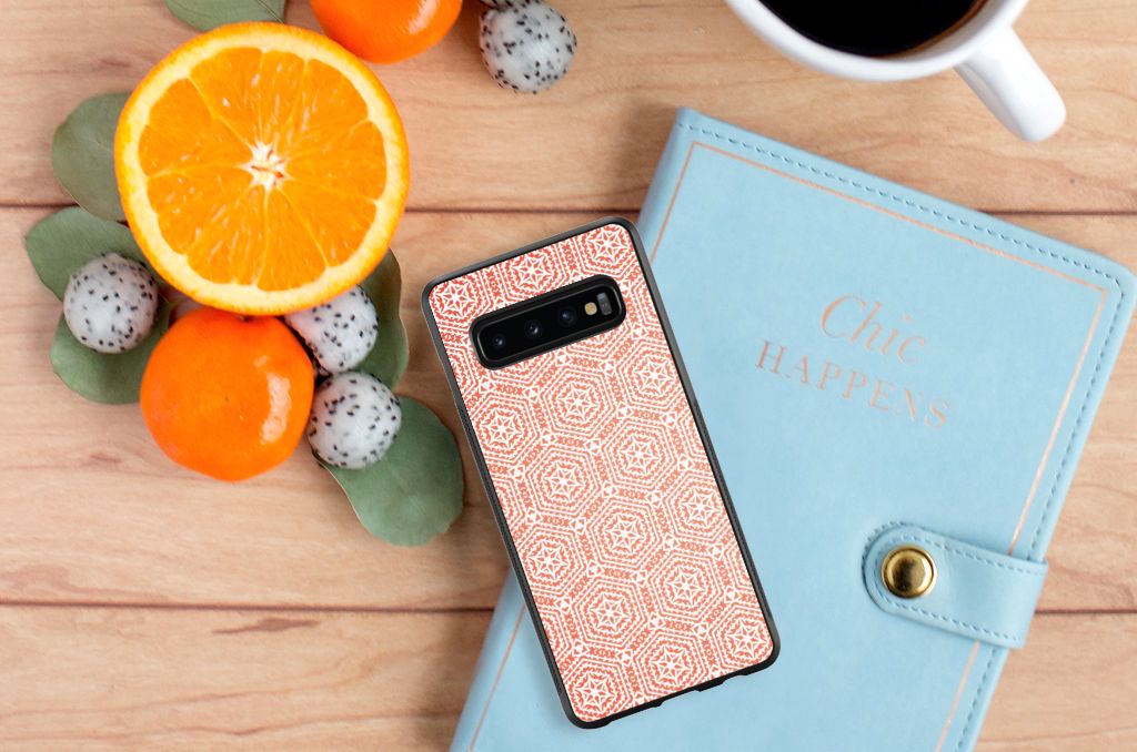 Samsung Galaxy S10+ Bumper Case Pattern Orange B2C Telecom