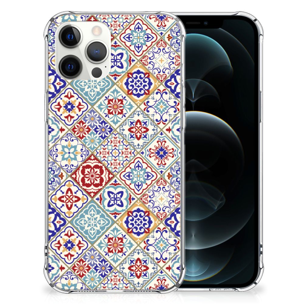 iPhone 12 Pro Max Anti-Shock Hoesje Tiles Color B2C Telecom