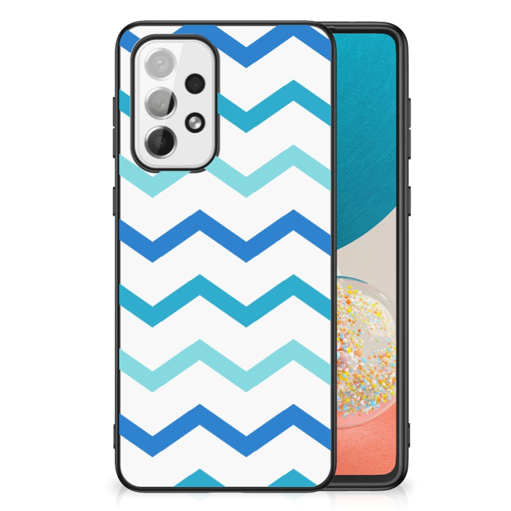 Samsung Galaxy A73 Back Case Zigzag Blauw B2C Telecom