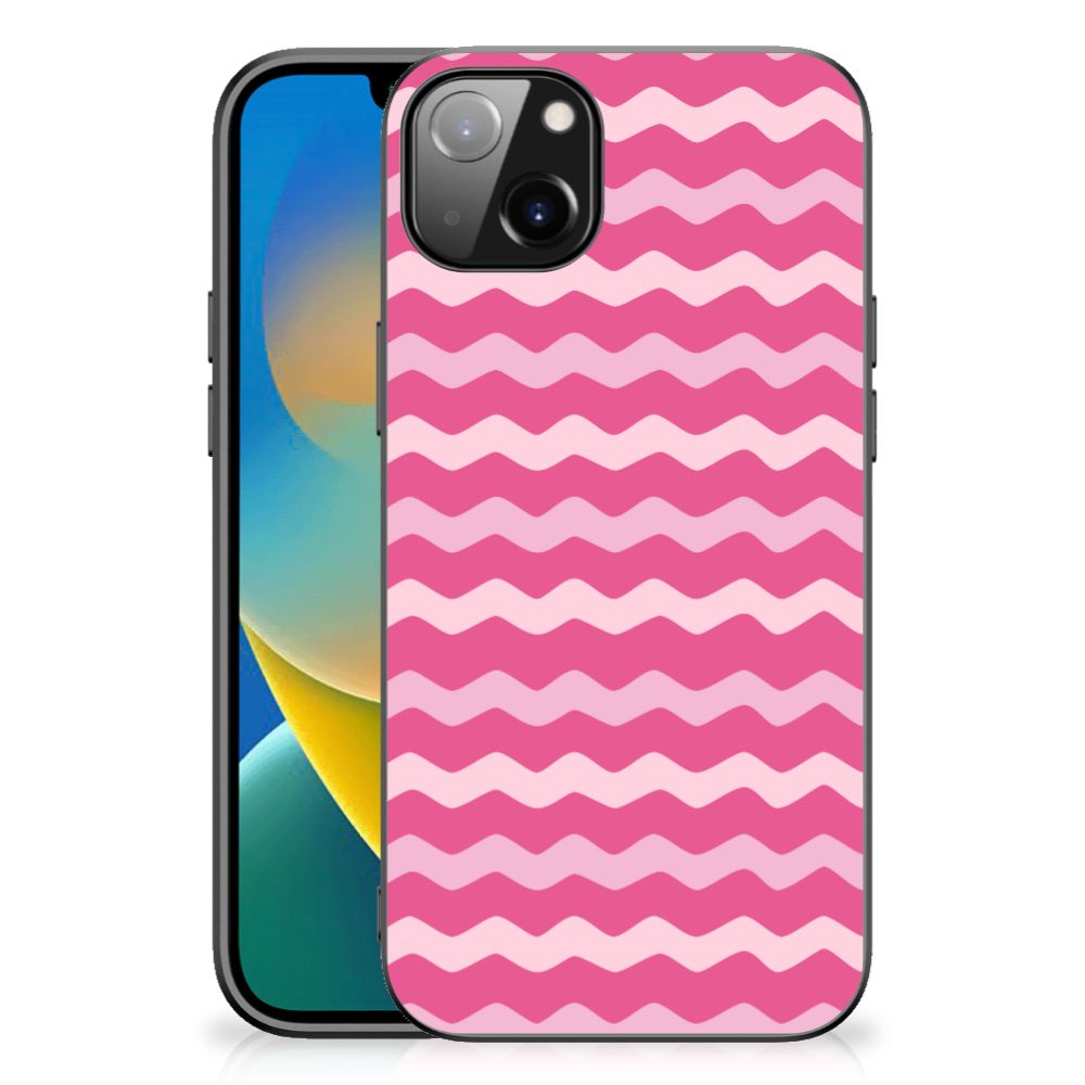 iPhone 14 Plus Back Case Waves Pink