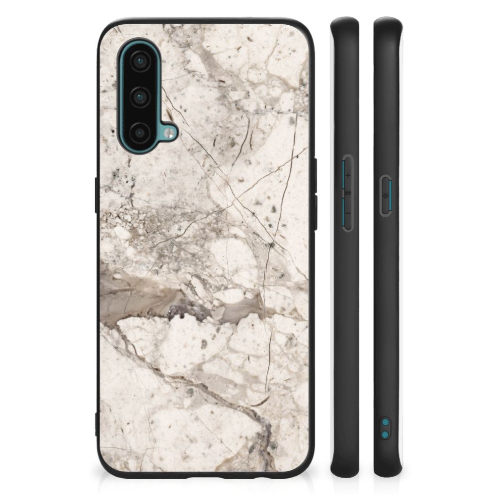 OnePlus Nord CE 5G Marmeren Print Telefoonhoesje Marmer Beige B2C Telecom