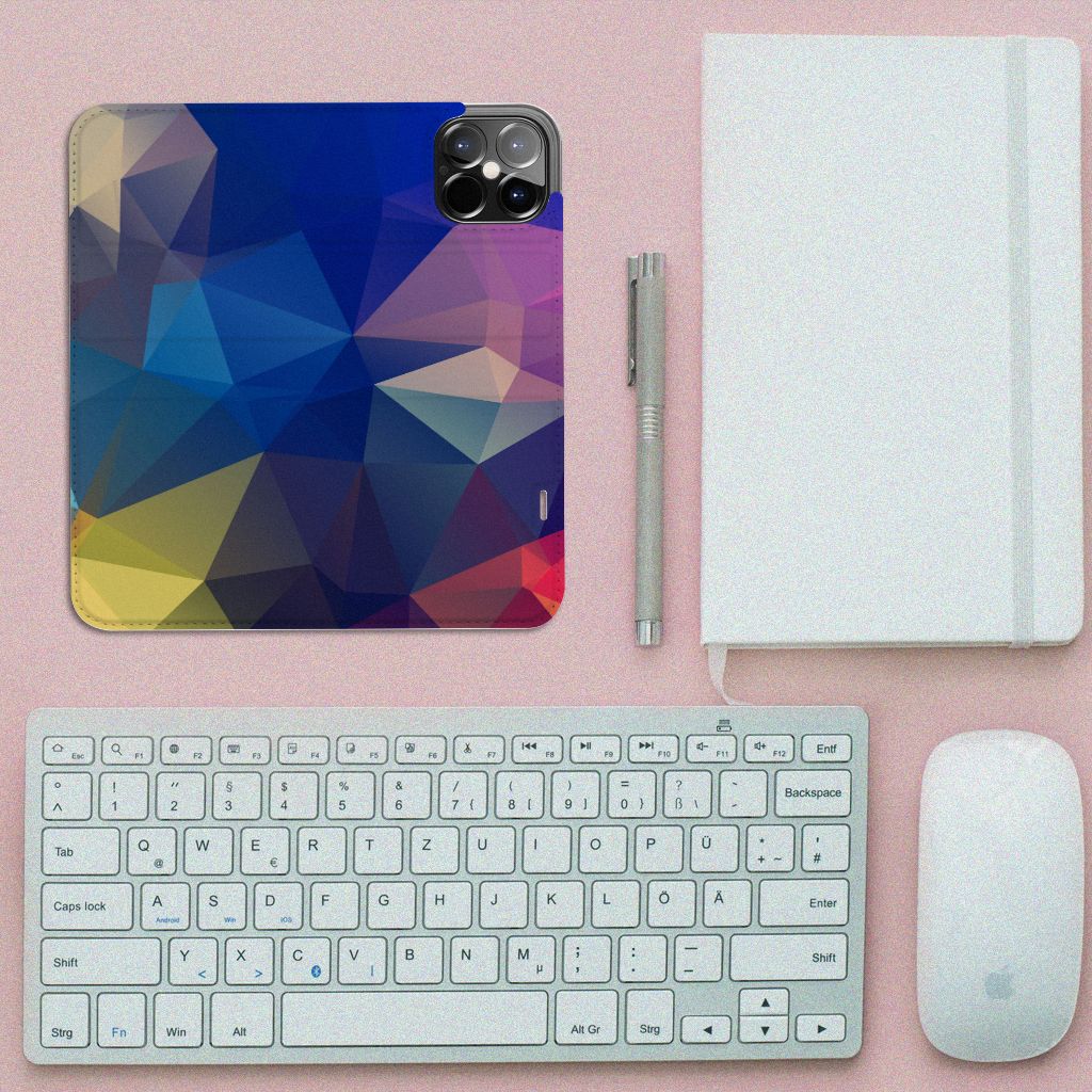 iPhone 12 Pro Max Stand Case Polygon Dark - B2C Telecom