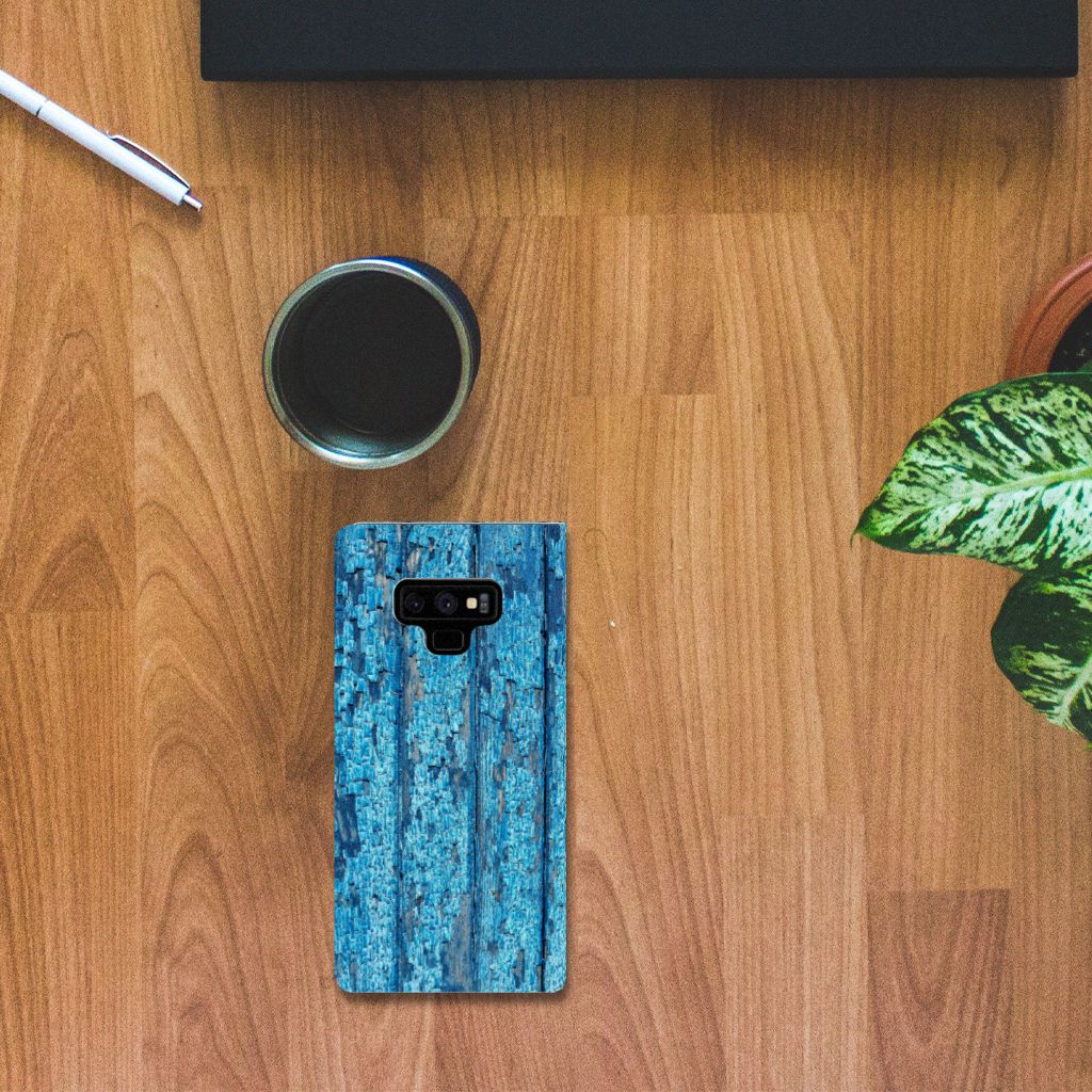 Samsung Galaxy Note 9 Book Wallet Case Wood Blue