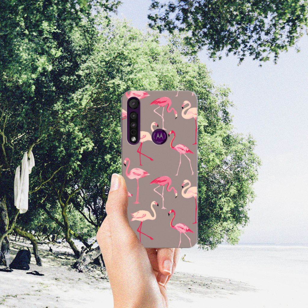 Motorola One Macro TPU Hoesje Flamingo B2C Telecom