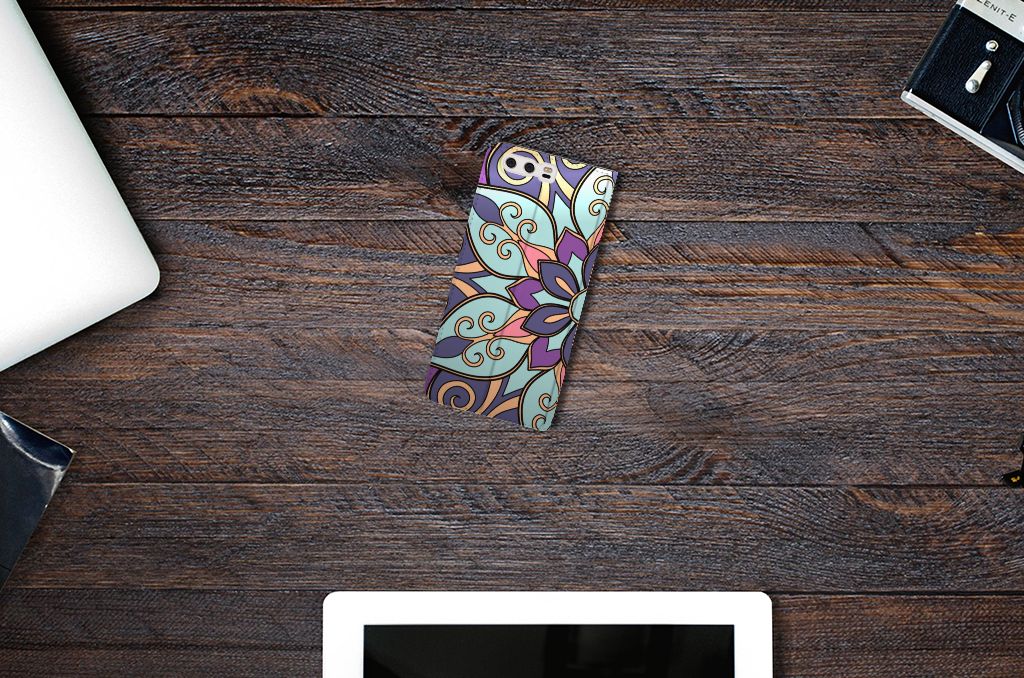 Huawei P10 Plus Smart Cover Purple Flower