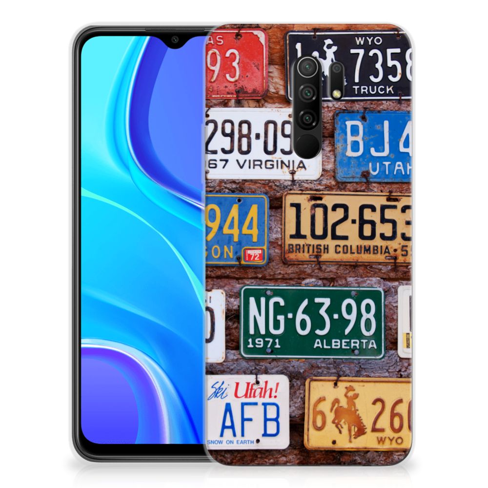 Xiaomi Redmi 9 Siliconen Hoesje met foto Kentekenplaten B2C Telecom