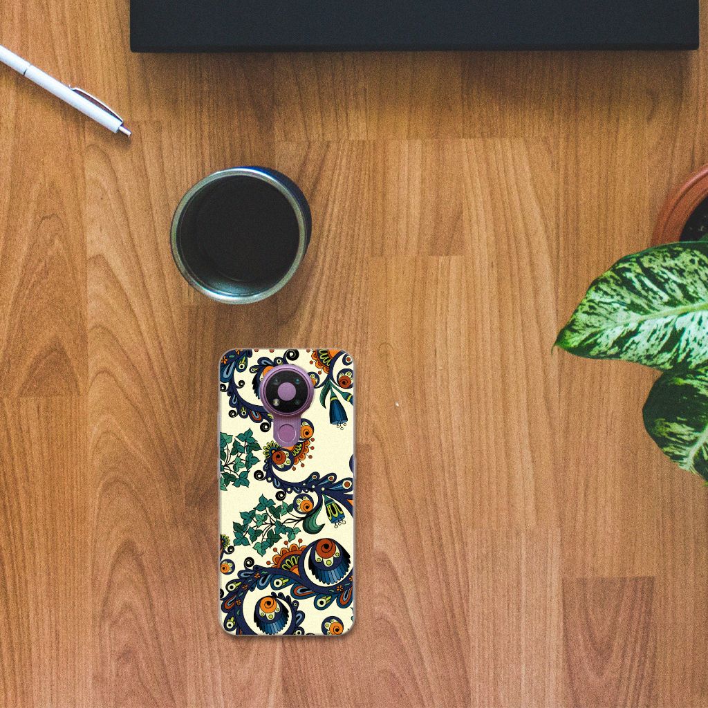 Siliconen Hoesje Nokia 3.4 Barok Flower B2C Telecom