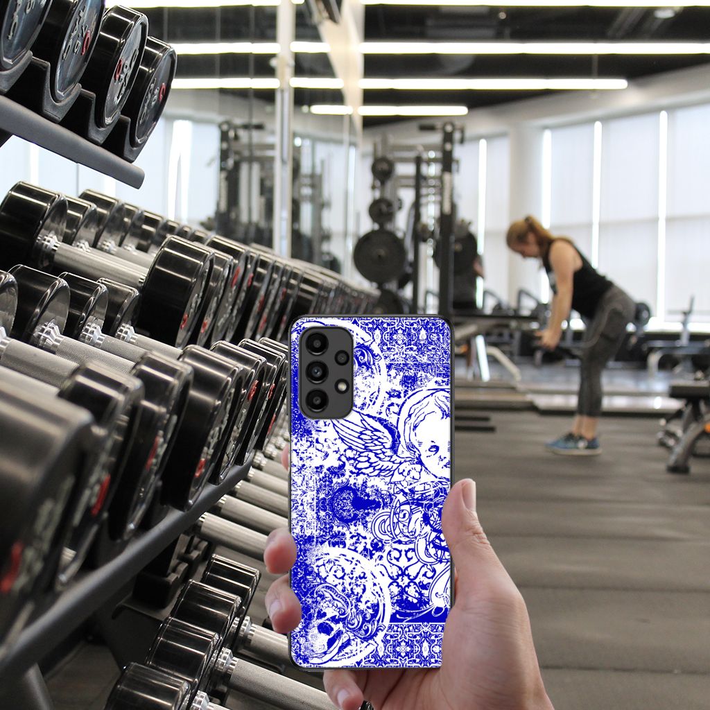 Telefoonhoesje Samsung Galaxy A13 4G Angel Skull Blauw B2C Telecom