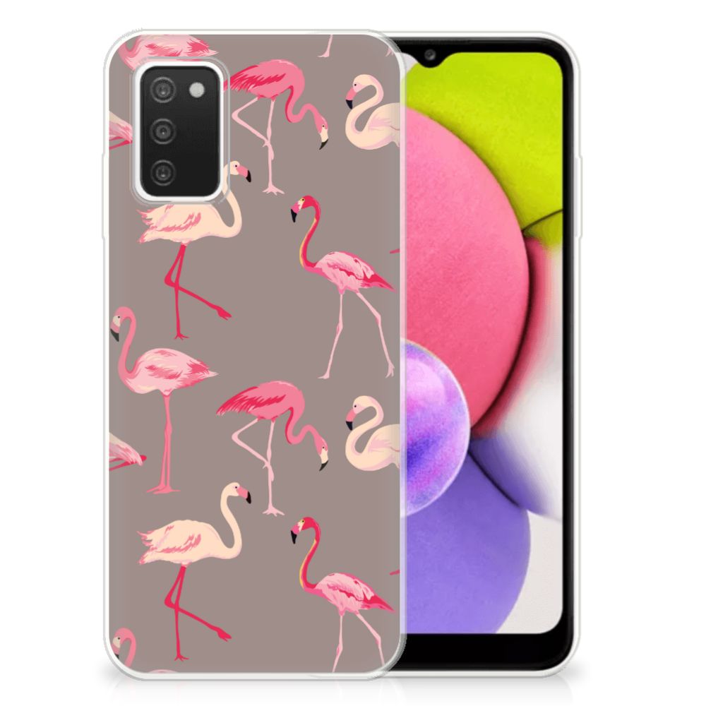 Samsung Galaxy A03S TPU Hoesje Flamingo B2C Telecom
