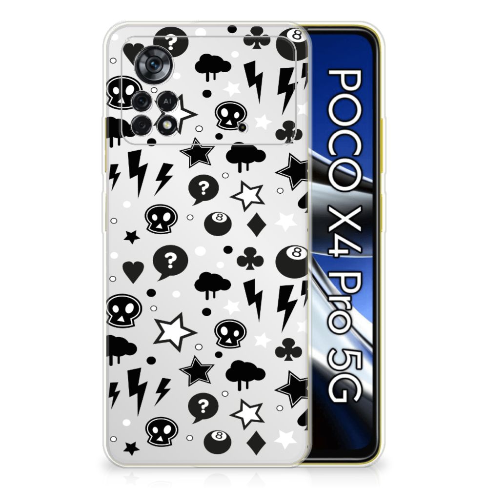 Silicone Back Case Xiaomi Poco X4 Pro 5G Silver Punk B2C Telecom