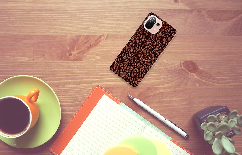 Xiaomi Mi 11 Lite | 11 Lite 5G NE Siliconen Case Koffiebonen B2C Telecom