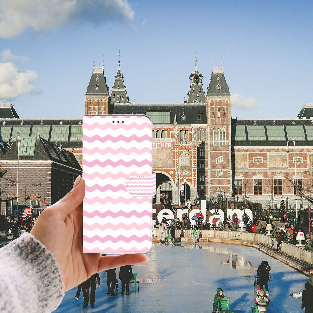 Apple iPhone 11 Pro Max Telefoon Hoesje Waves Roze