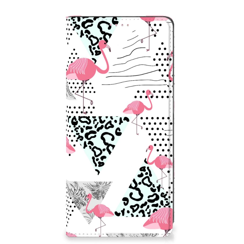 OPPO A54 5G | A74 5G | A93 5G Hoesje maken Flamingo Triangle