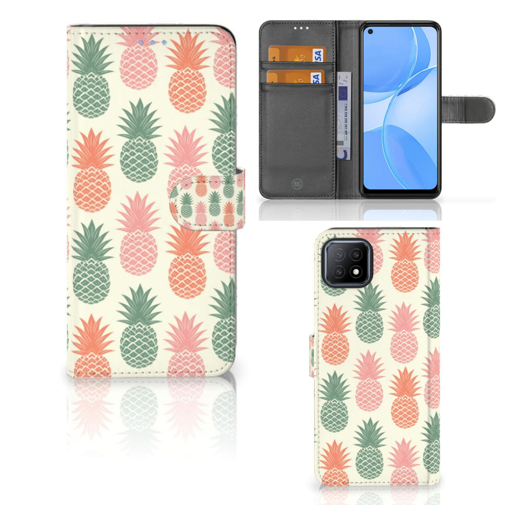 OPPO A73 5G Book Cover Ananas