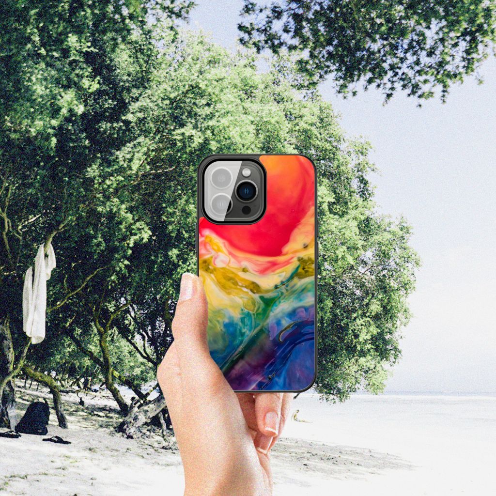 Kleurrijke Telefoonhoesje iPhone 13 Pro Watercolor Dark B2C Telecom