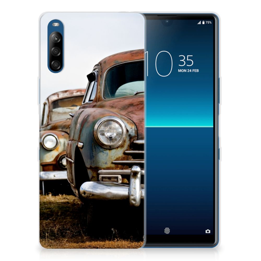 Sony Xperia L4 Siliconen Hoesje met foto Vintage Auto