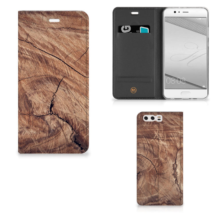Huawei P10 Plus Book Wallet Case Tree Trunk