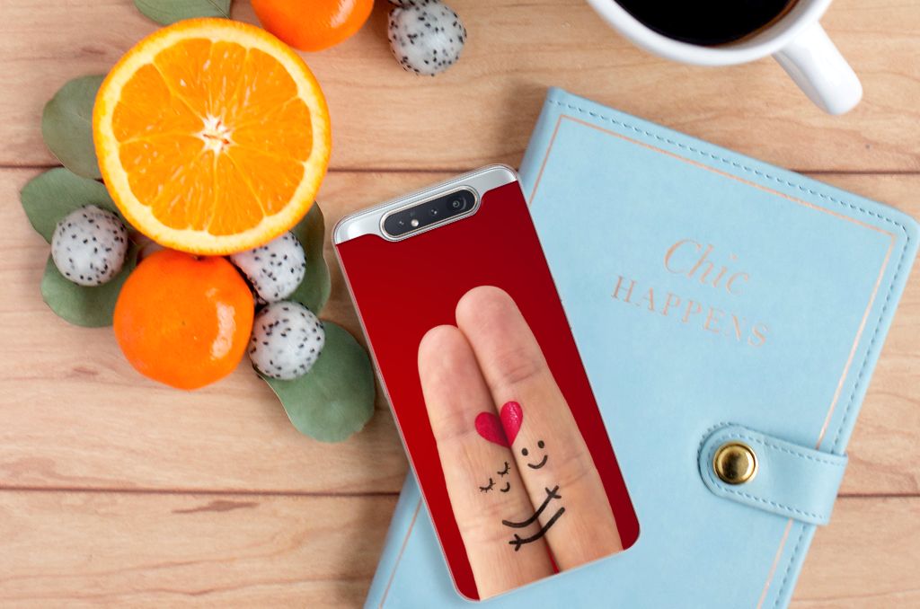 Samsung Galaxy A80 Silicone Back Cover Liefde - Origineel Romantisch Cadeau