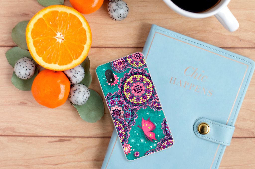Cirkels En Vlinders Hoesje Alcatel 1B (2020) | Book Case B2C Telecom