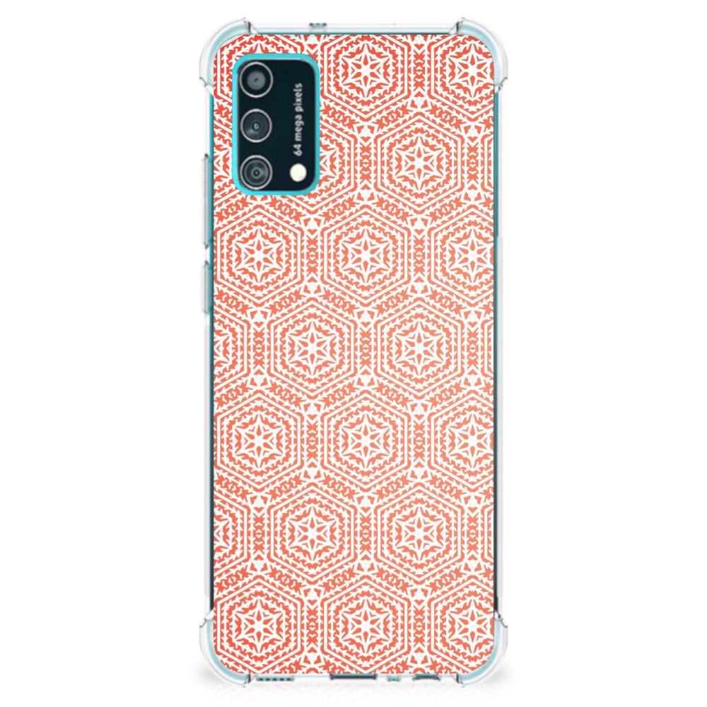 Samsung Galaxy M02s | A02s Doorzichtige Silicone Hoesje Pattern Orange B2C Telecom