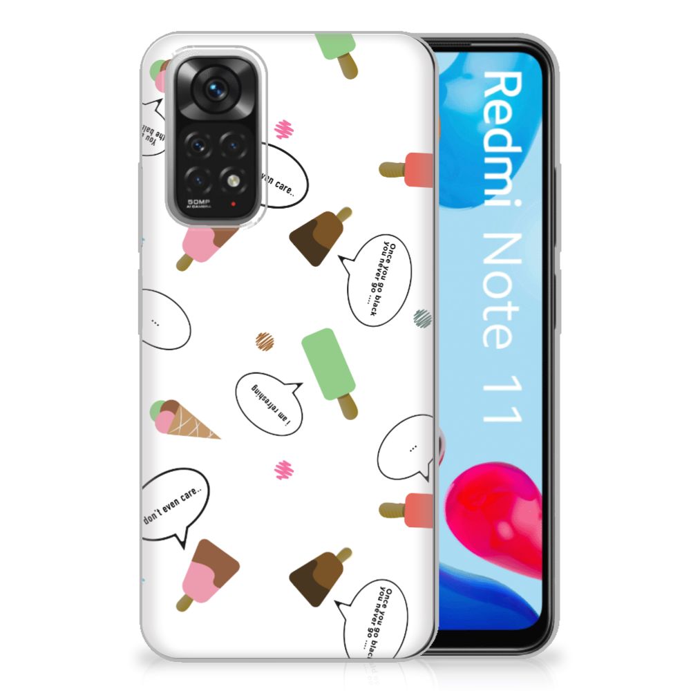 Xiaomi Redmi 10 | Redmi Note 11 4G Siliconen Case IJsjes B2C Telecom