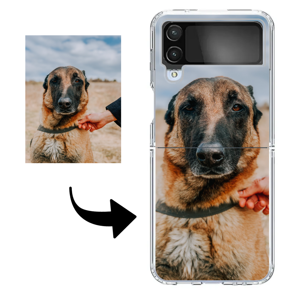 Hard Case Back Cover Hoesje Maken voor de Samsung Galaxy Z Flip 4 met afbeelding van een hond.