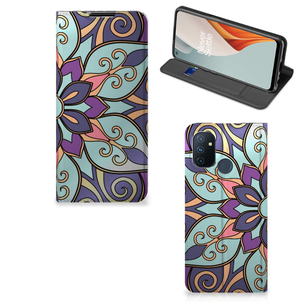 OnePlus Nord N100 Smart Cover Purple Flower - B2C Telecom