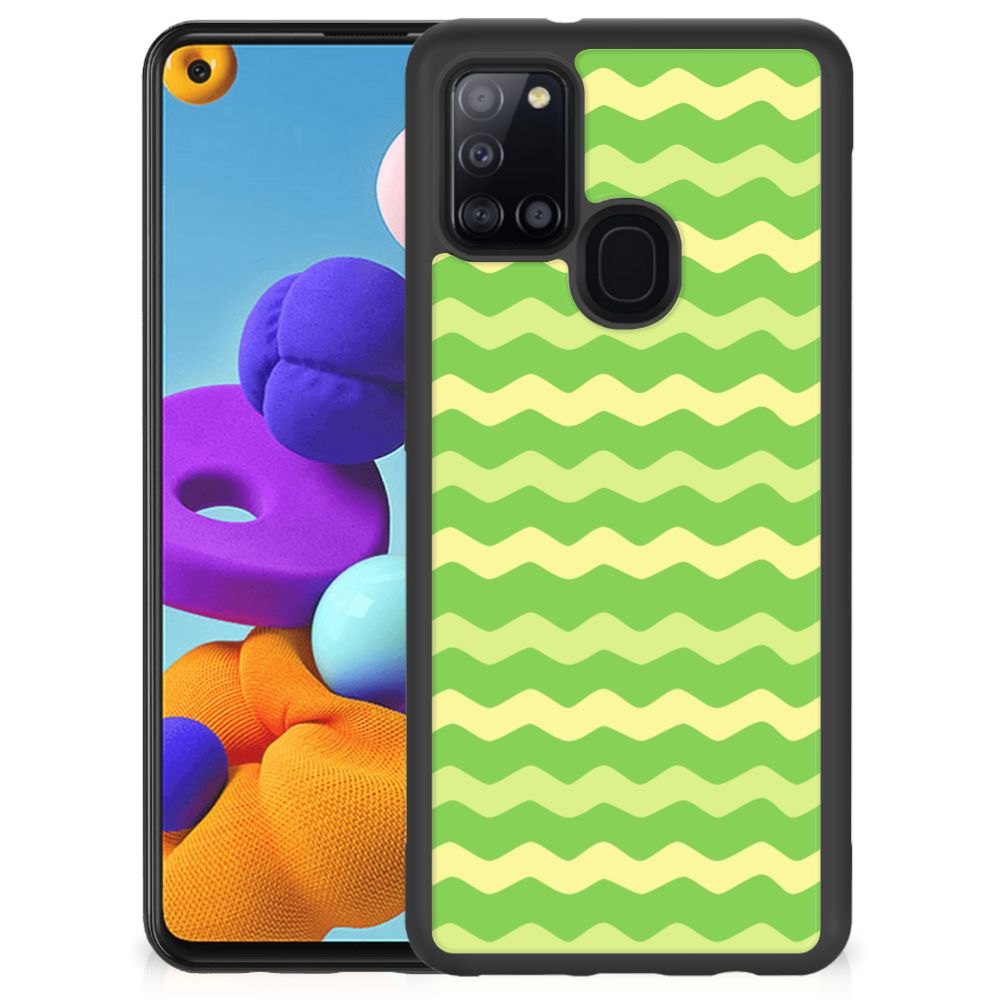 Samsung Galaxy A21s Bumper Case Waves Green