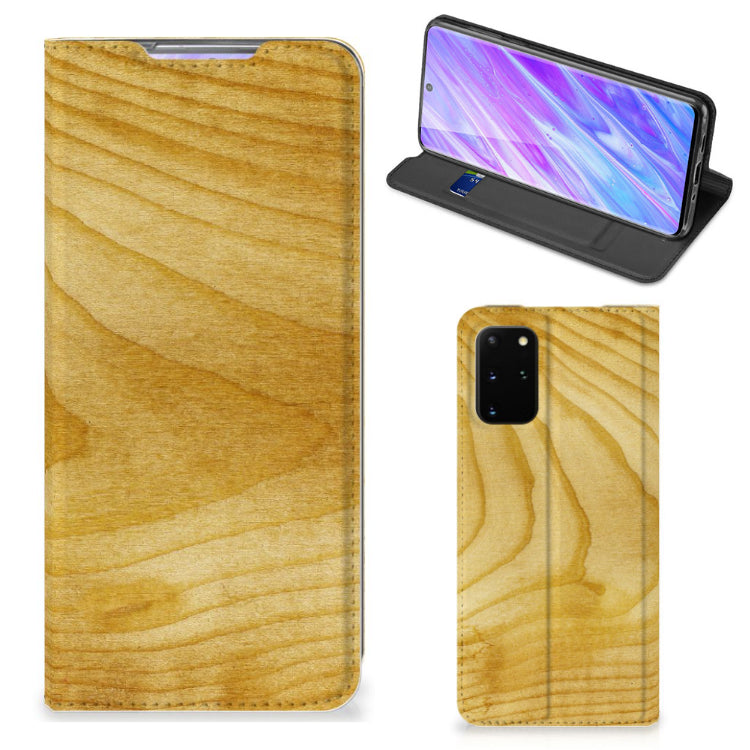 Samsung Galaxy S20 Plus Book Wallet Case Licht Hout