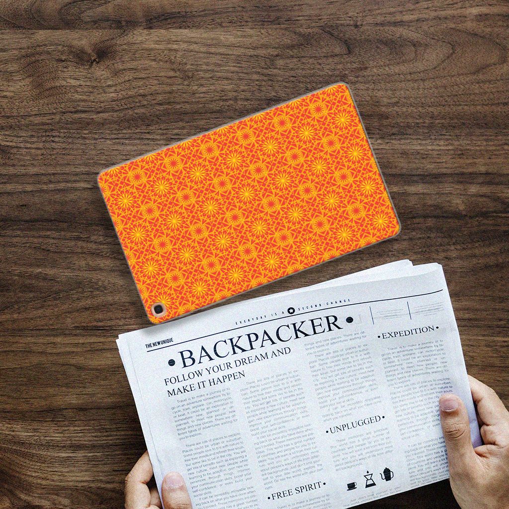 Samsung Galaxy Tab A 10.1 (2019) Hippe Hoes Batik Oranje