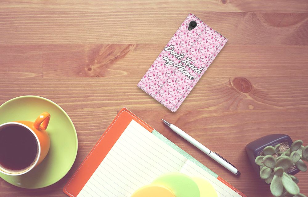 Sony Xperia L1 Design Case Flowers Pink DTMP