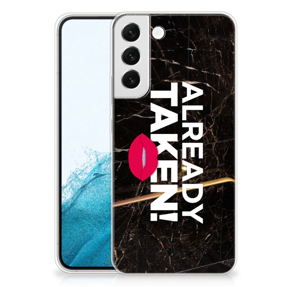 Samsung Galaxy S22 Plus Siliconen hoesje met naam Already Taken Black B2C Telecom