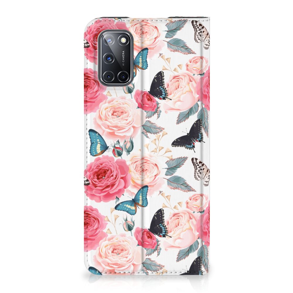 OPPO A52 | A72 Smart Cover Butterfly Roses - B2C Telecom